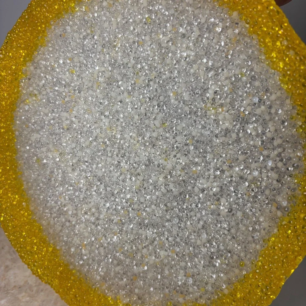 Vintage Melted Plastic‎ Decorative Tray Dish Trinket Yellow Accent Mod MCM Retro
